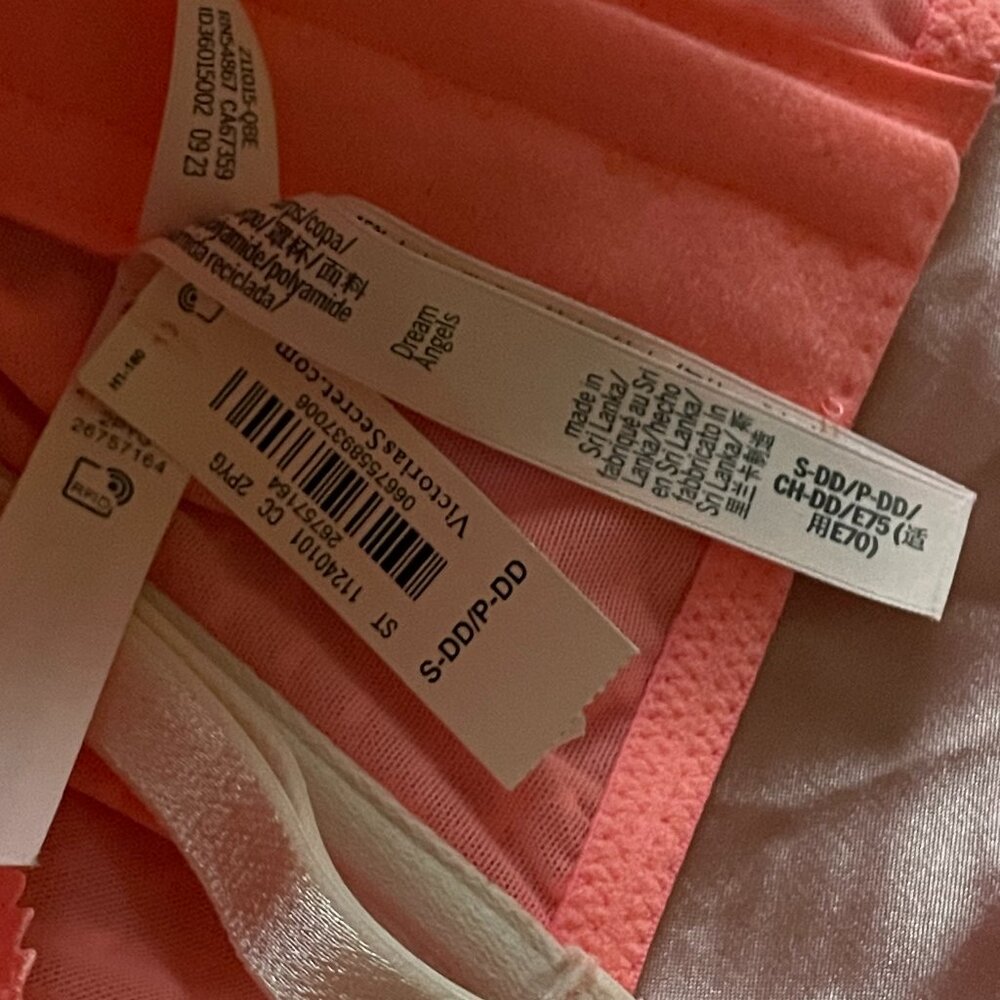 Victoria's Secret, S-DD, Dream Angels Lace Corset In Neon Nectar (BRIGHT CORAL) - Picture 10 of 10